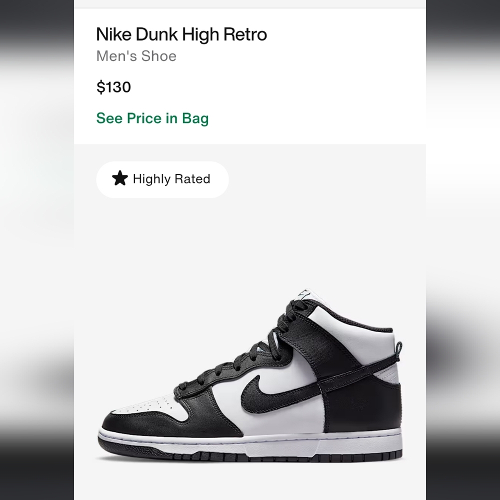 Nike Mens Black and White Sneakers